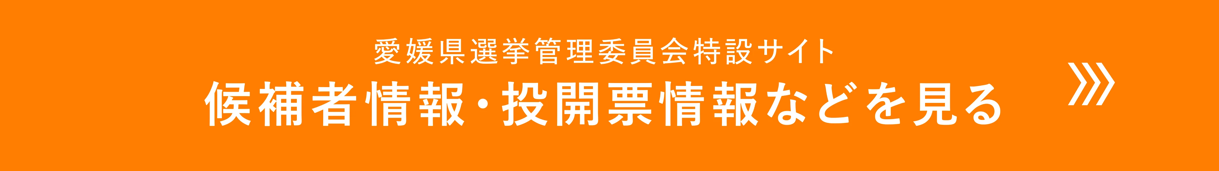 愛媛県選挙管理委員会特設サイト 候補者情報・投開票情報などを見る